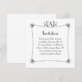  legante rand met monogram kaart (Voorkant / Achterkant)