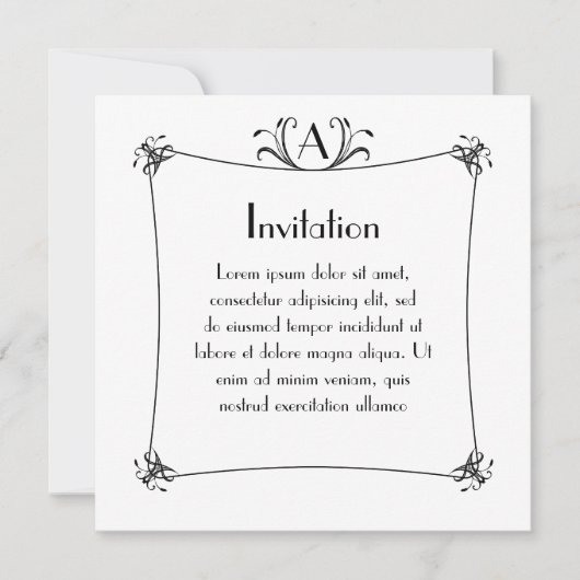  legante rand met monogram kaart (Voorkant)