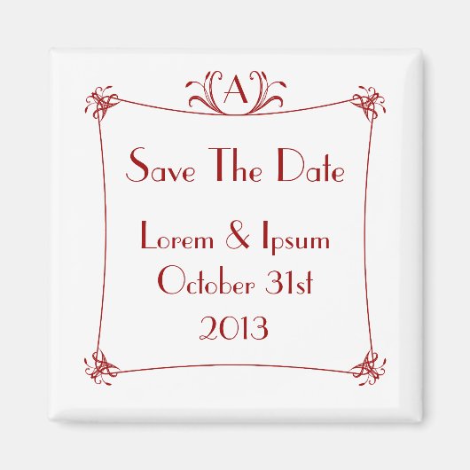  legante rand met monogram magneet (Voorkant)