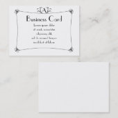  legante rand met monogram visitekaartje (Voorkant / Achterkant)