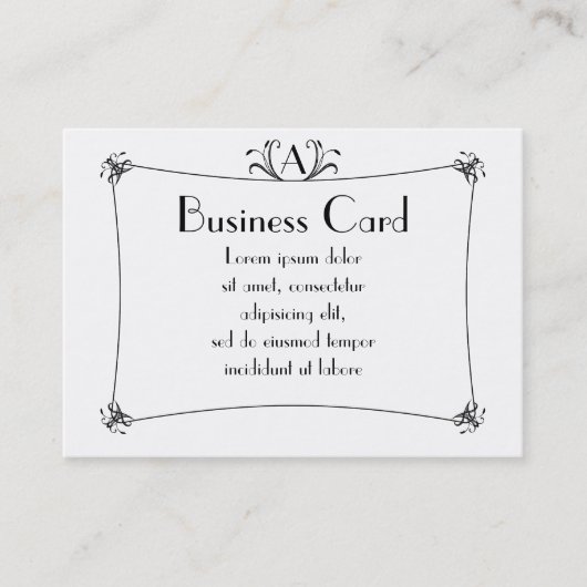  legante rand met monogram visitekaartje (Voorkant)