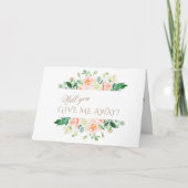 Legante roze blush White Flowers Weddenschap (Voorkant)