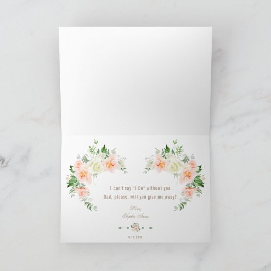 Legante roze blush White Flowers Weddenschap (Binnen)