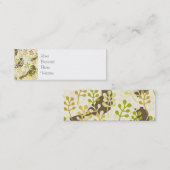 legante vogels in het Leaf Treetops Pattern Mini Visitekaartje (Voorkant / Achterkant)