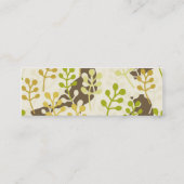legante vogels in het Leaf Treetops Pattern Mini Visitekaartje (Achterkant)