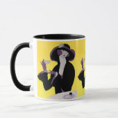 legante vrouw Drink middag Tea Party Mok (Links)