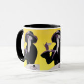 legante vrouw Drink middag Tea Party Mok (Voorkant links)