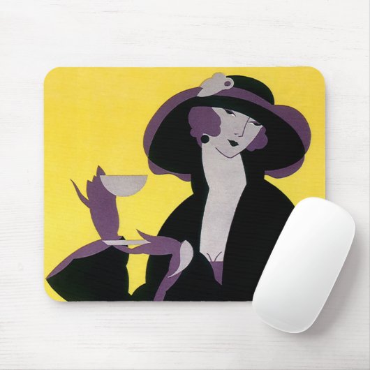  legante vrouw Drink middag Tea Party Muismat (Met muis)