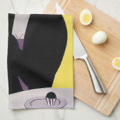  legante vrouw Drink middag Tea Party Theedoek (Quarter Fold)