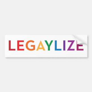 Legaylize (steun voor gelijkheid tussen homohuweli bumpersticker