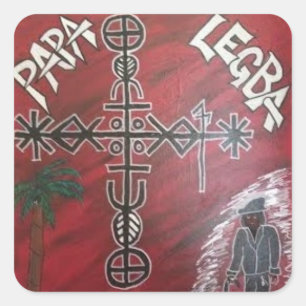 Legba veve voodoo stickers