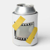 Lege 35mm film lijst, gele strips. blikjeskoeler (Blikje Voorkant)