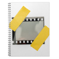Lege 35mm film lijst, gele strips.