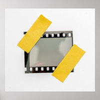 Lege 35mm film lijst, gele strips.