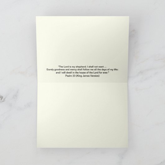 Lege aangepaste kruis sympathie dank u kaart (Binnen)