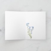 Lege aangepaste naam Vergeet-mij-nietje Bloem verj Kaart (Binnen)