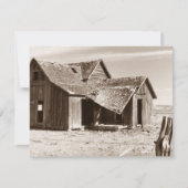 Lege aankondiging Uitnodiging Oud Homestead Sepia (Voorkant)