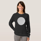 Lege Abstracte gedrukte witte cirkelgrafiek T-shirt (Voorkant volledig)