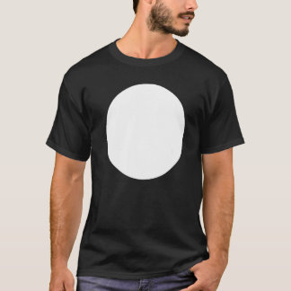 Lege Abstracte gedrukte witte cirkelgrafiek T-shirt