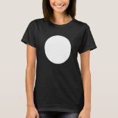 Lege Abstracte gedrukte witte cirkelgrafiek T-shirt (Voorkant)