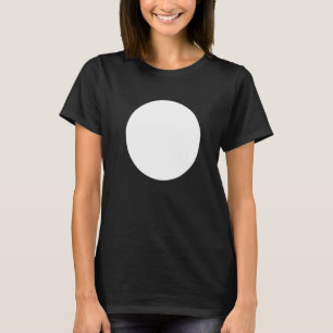 Lege Abstracte gedrukte witte cirkelgrafiek T-shirt