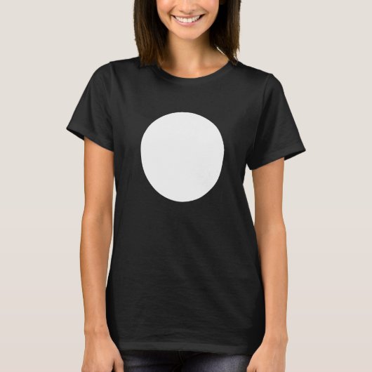 Lege Abstracte gedrukte witte cirkelgrafiek T-shirt (Voorkant)