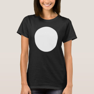 Lege Abstracte gedrukte witte cirkelgrafiek T-shirt