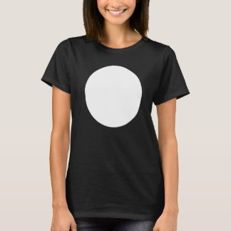 Lege Abstracte gedrukte witte cirkelgrafiek T-shirt