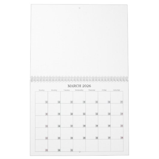 Lege agenda kalender (Mar 2026)