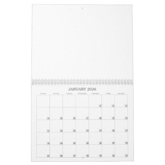 Lege agenda kalender (Jan 2026)