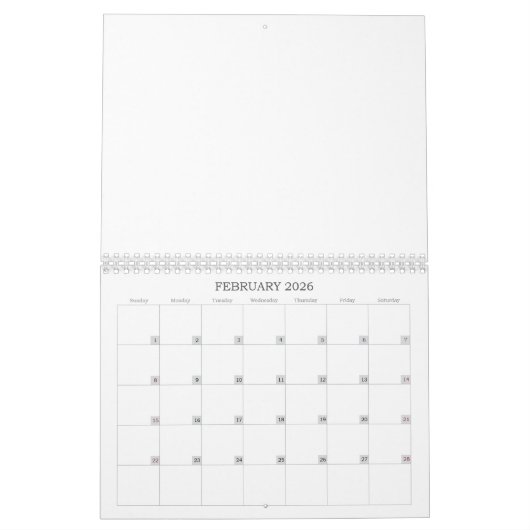 Lege agenda kalender (Feb 2026)