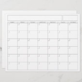 Lege agenda pagina - Zondag Start Landscape Uitzic Briefhoofd (Voorkant / Achterkant)