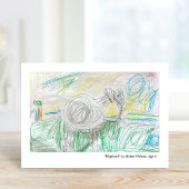 Lege ansichtkaarten met eigen kinderkunstwerk kaart