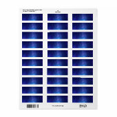 Lege Aqua Blauwe Galactische Centrum Hemel Foto Etiket (Full Sheet)