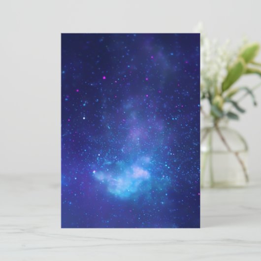 Lege Aqua Blauwe Hemellich Foto van het Galactisch Kaart (Staand voorkant)