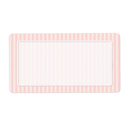 Lege Baby roze gestreepte verzendlabels Etiket (Voorkant)