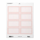 Lege Baby roze gestreepte verzendlabels Etiket (Full Sheet)