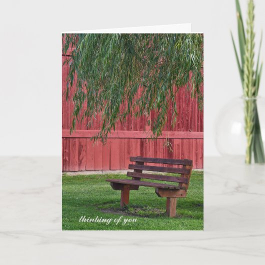 lege bank onder wilg kaart (Voorkant)