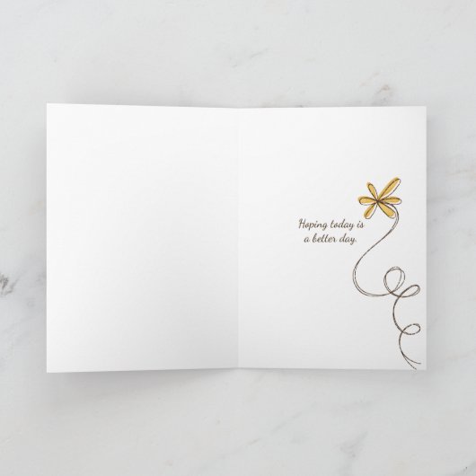 lege bank onder wilg kaart (Binnen)