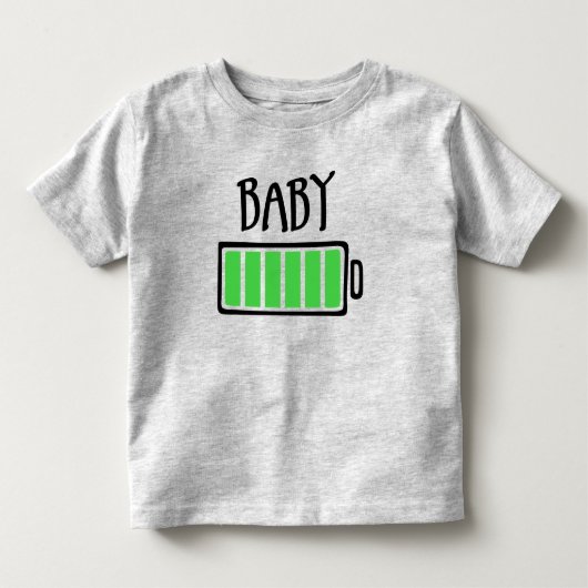 Lege Batterijen – Baby Kinder Shirts (Voorkant)