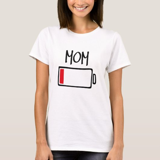 Lege Batterijen – Mama T-shirt (Voorkant)