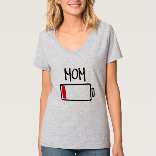 Lege Batterijen – Mama T-shirt (Voorkant)