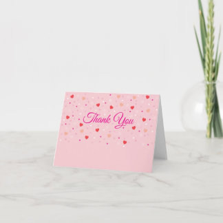 Lege bedankkaartjes voor Valentijn Baby Shower Bedankkaart