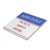 Lege bedrijfsetiket, voeg of geef tekst Poster toe Tegeltje (Zijkant)