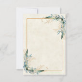 Lege begroting Eucalyptus en goudbruiloft Invitati Kaart (Voorkant)