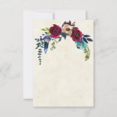 Lege begroting Rood boho bloem bruiloft Kaart (Voorkant)