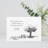 Lege Bench sympathie Dank je wel Bedankkaart (Staand voorkant)