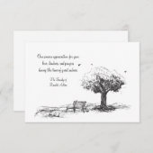 Lege Bench sympathie Dank je wel Bedankkaart (Voorkant / Achterkant)