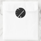 Lege benzinetank ronde sticker (Tas)