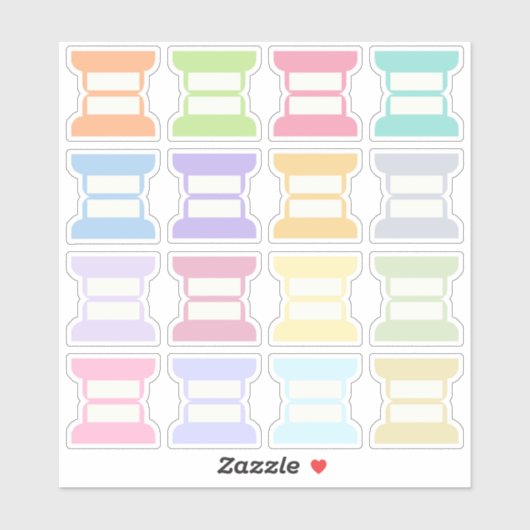 Lege Beschrijfbare Index Tabs Journaal Scheiding V Sticker (Vel)